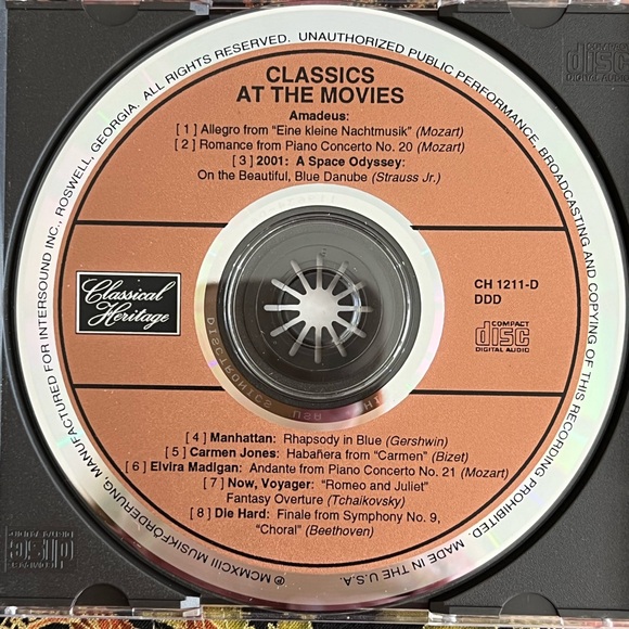 “Classics At The Movies “ Surround Sound CD like new - Picture 3 of 4